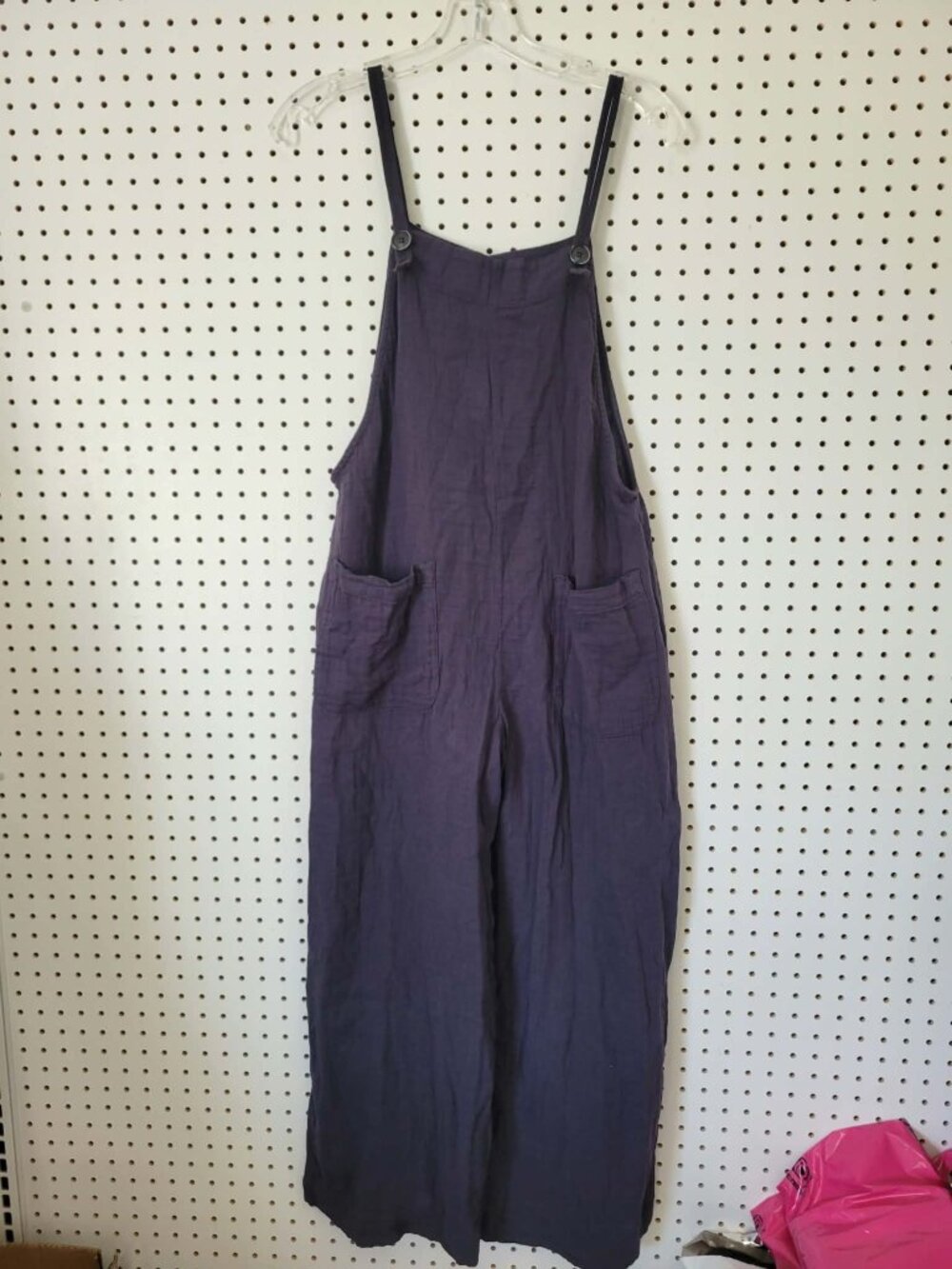 Velvet By Graham & Spencer Purple Linen Jumpsuit With Pockets XS